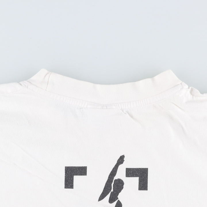90'S Adidas logo print t-shirt, men's size M equivalent, vintage. cotton white type Vintage Second Hand