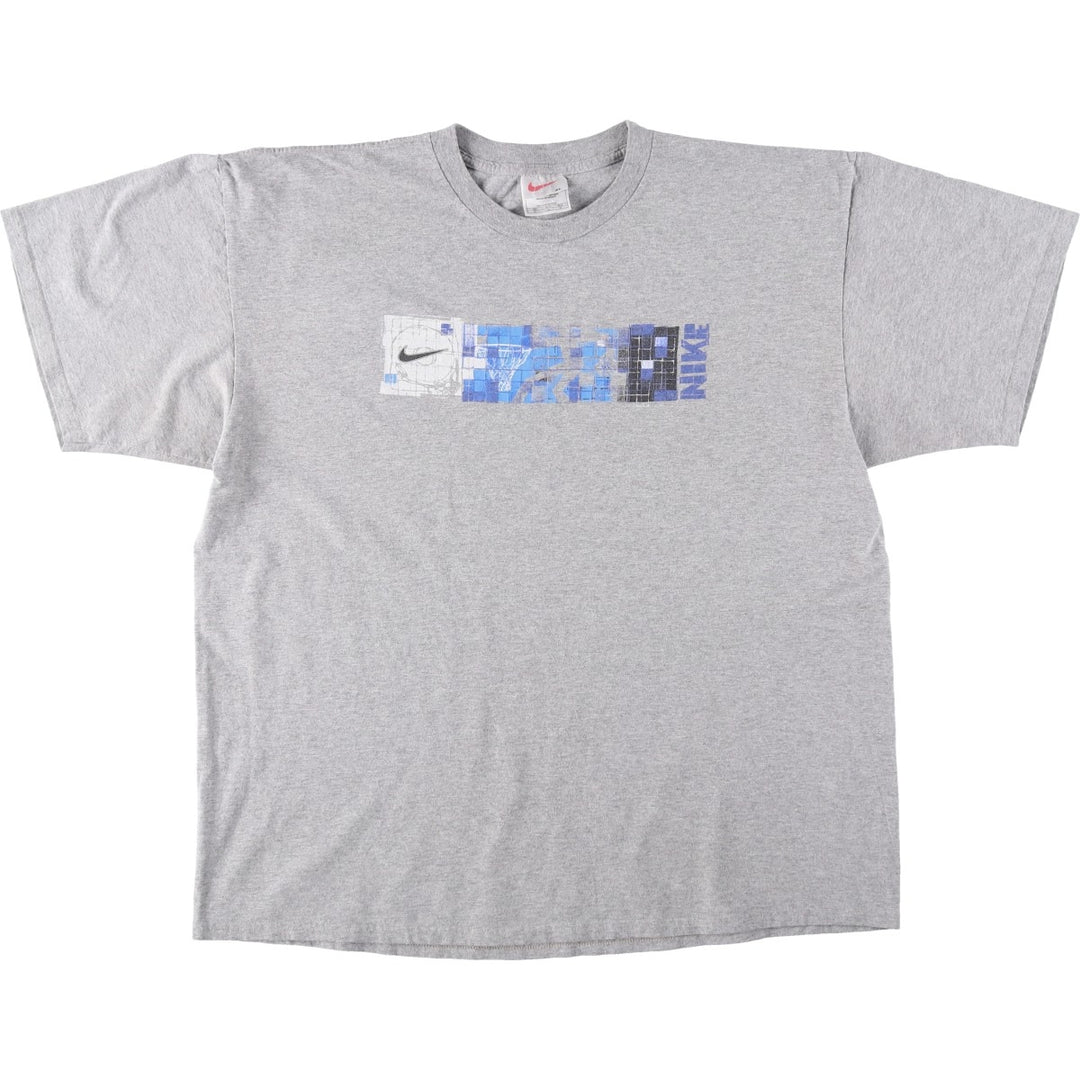 90'S Nike Logo Print T-Shirt, Men's Size XL (Equivalent), Vintage cotton gray type Vintage Second Hand