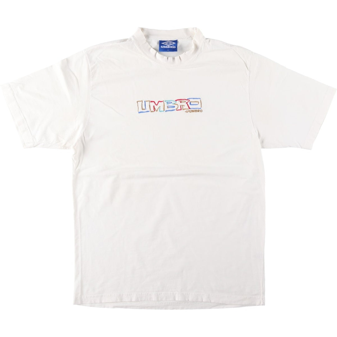 90'S Umbro Blue Tag Logo T-Shirt, Men's XL (approx.), Vintage cotton white type Vintage Second Hand