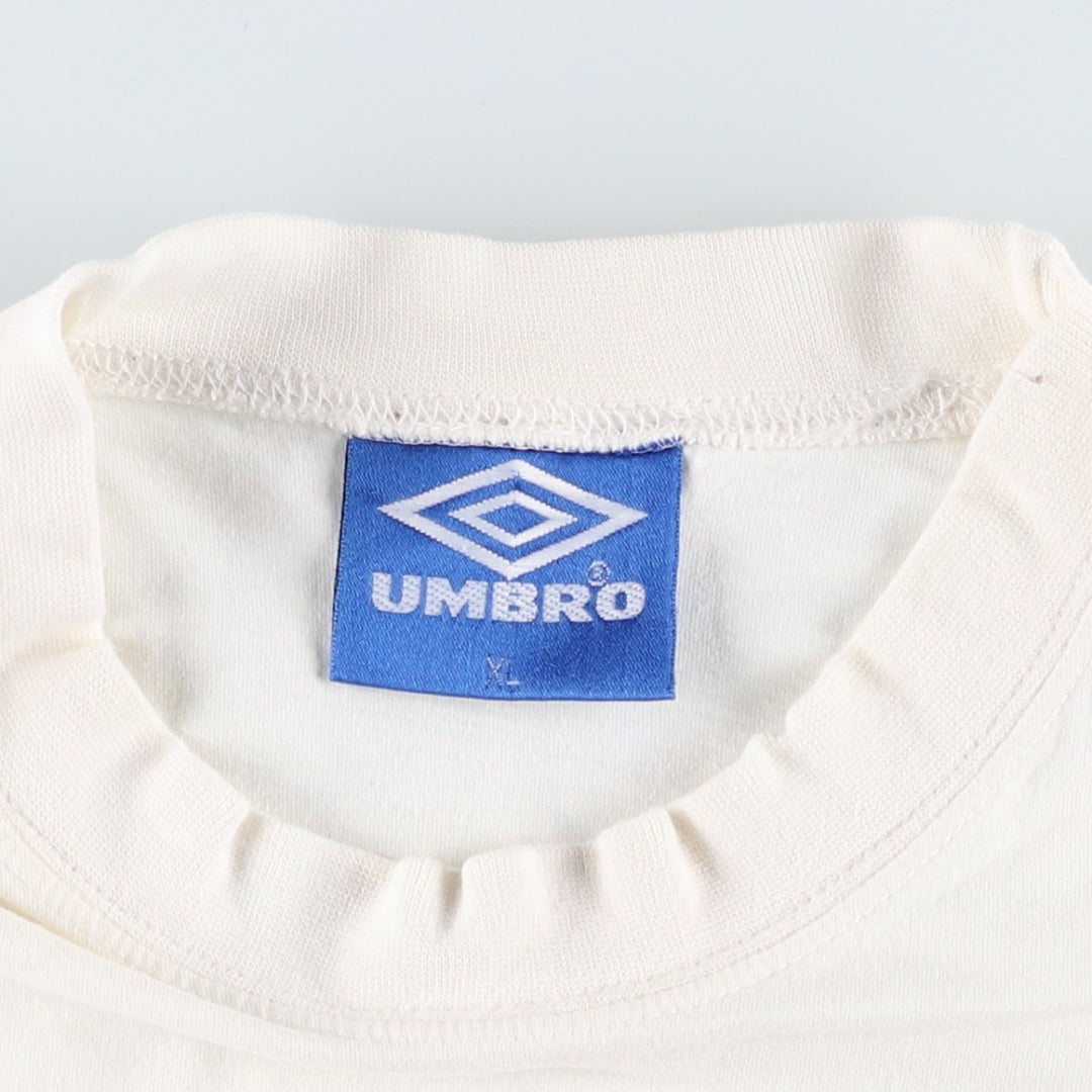 90'S Umbro Blue Tag Logo T-Shirt, Men's XL (approx.), Vintage cotton white type Vintage Second Hand