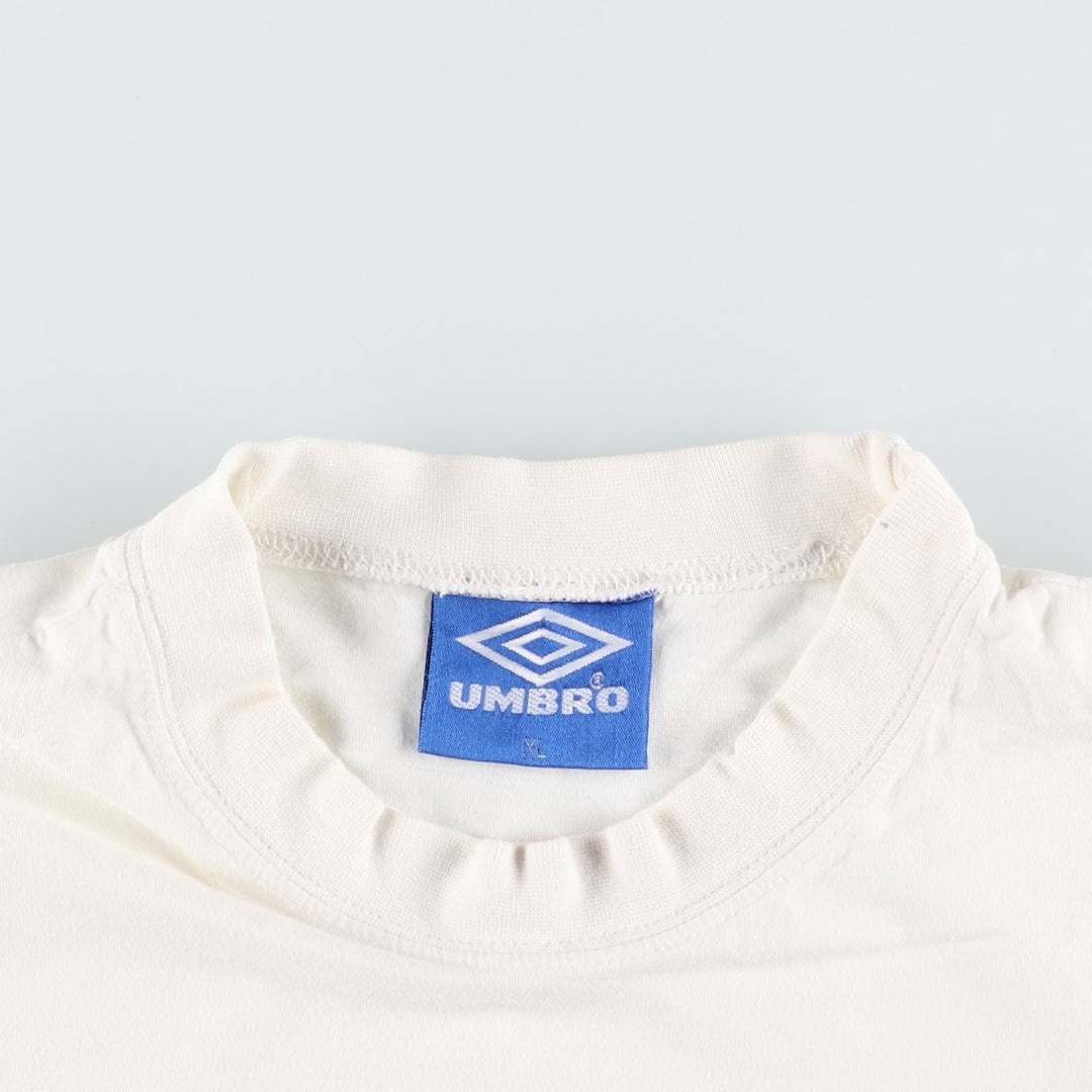 90'S Umbro Blue Tag Logo T-Shirt, Men's XL (approx.), Vintage cotton white type Vintage Second Hand