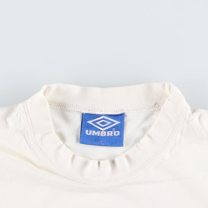 90'S Umbro Blue Tag Logo T-Shirt, Men's XL (approx.), Vintage cotton white type Vintage Second Hand