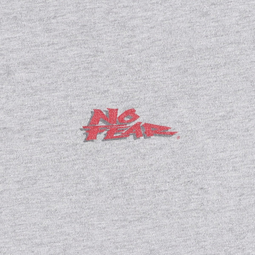 90'S NO FEAR Surf Skate T-Shirt, Made in USA, Men's Size M (approx.), Vintage unclear gray type Vintage Second Hand
