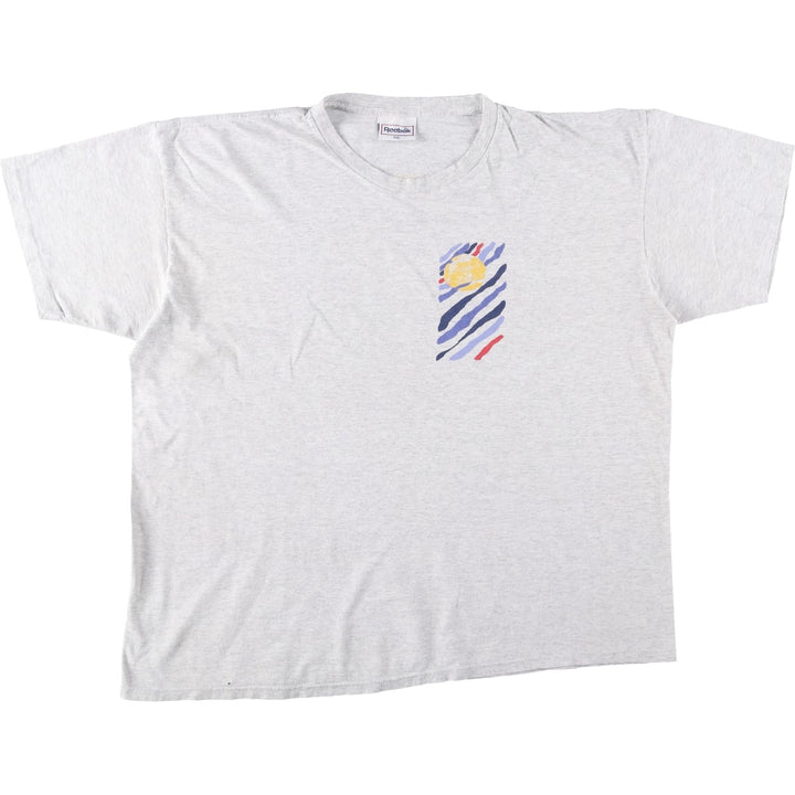 90'S Reebok sports print t-shirt, made in USA, men's size XXL equivalent, vintage. cotton gray type Vintage Second Hand