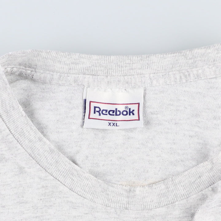90'S Reebok sports print t-shirt, made in USA, men's size XXL equivalent, vintage. cotton gray type Vintage Second Hand