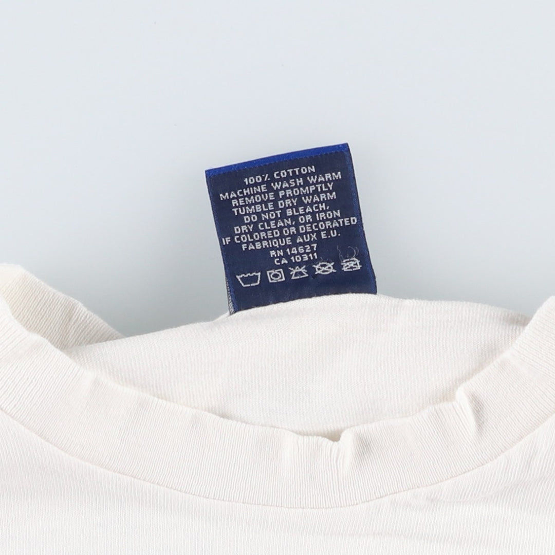 90'S Umbro Blue Tag Logo Print T-Shirt, Made in USA, Men's Size M (approx.), Vintage cotton white type Vintage Second Hand