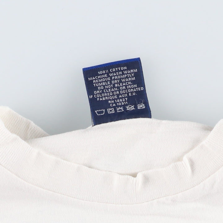90'S Umbro Blue Tag Logo Print T-Shirt, Made in USA, Men's Size M (approx.), Vintage cotton white type Vintage Second Hand