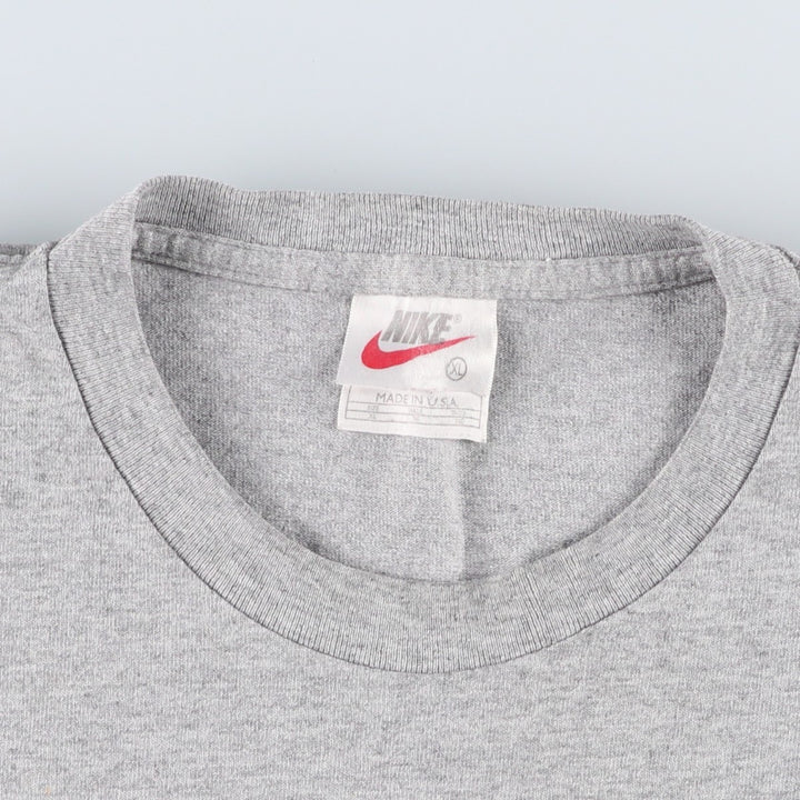 90'S Vintage Nike Logo T-Shirt, Made in USA, Men's XL cotton gray type Vintage Second Hand