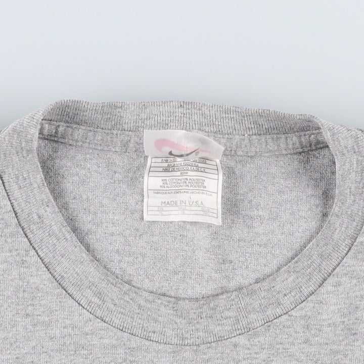 90'S Vintage Nike Logo T-Shirt, Made in USA, Men's XL cotton gray type Vintage Second Hand