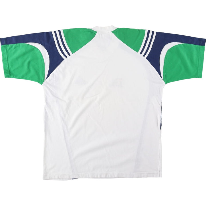 90s-00'S Adidas V-neck T-shirt, men's size M equivalent, vintage. cotton white type Vintage Second Hand