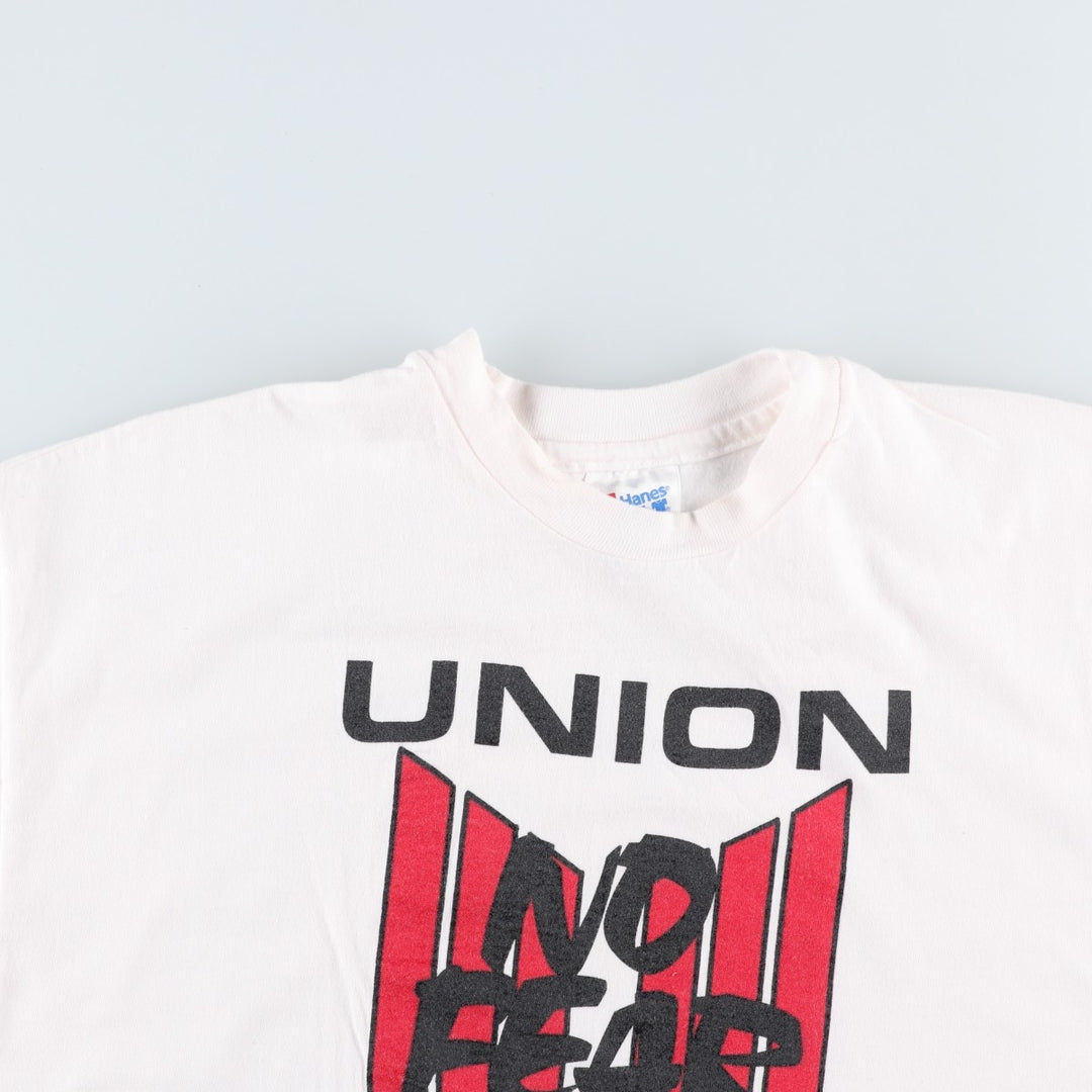 90'S Hanes NO FEAR CORPORATED CHALLENGE Surf/Skate T-Shirt, Made in USA, Men's XL equivalent, Vintage cotton white type Vintage Second Hand
