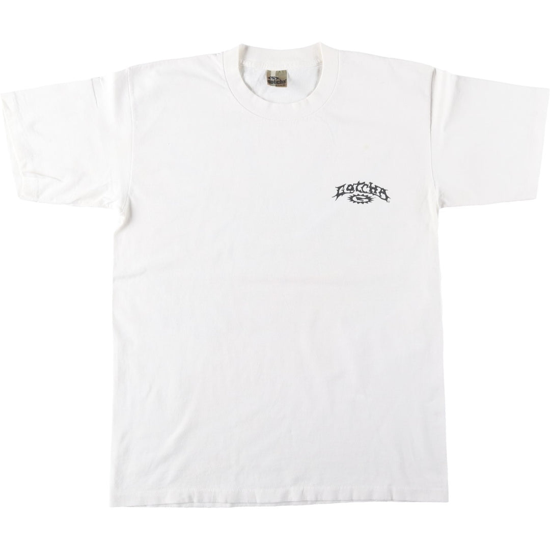 Vintage 90'S GOTCHA surf/skate T-shirt, Made in USA, Men's Size Medium cotton white type Vintage Second Hand