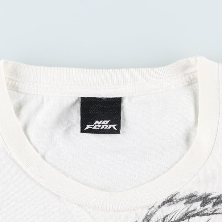 90s-00'S NO FEAR Skull Pattern Surf Skate T-Shirt, Men's XXL equivalent, Vintage cotton white type Vintage Second Hand