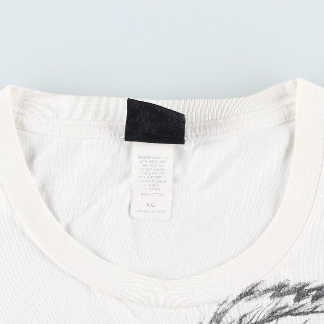 90s-00'S NO FEAR Skull Pattern Surf Skate T-Shirt, Men's XXL equivalent, Vintage cotton white type Vintage Second Hand