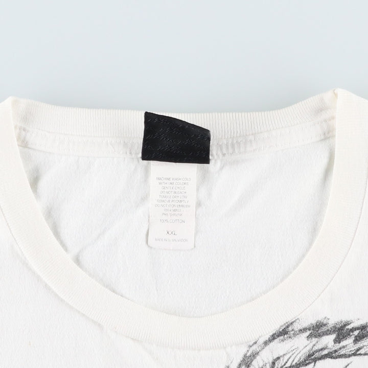 90s-00'S NO FEAR Skull Pattern Surf Skate T-Shirt, Men's XXL equivalent, Vintage cotton white type Vintage Second Hand