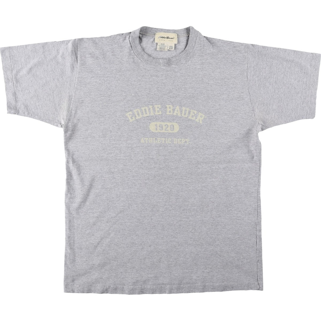 90'S Eddie Bauer Short-Sleeve Printed T-Shirt, Made in USA, Men's Size M (Equivalent), Vintage cotton gray type Vintage Second Hand