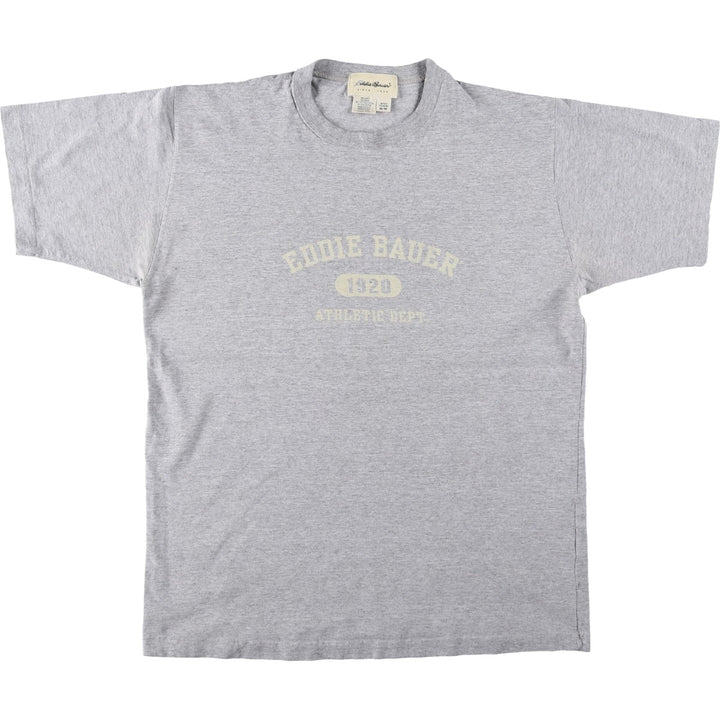 90'S Eddie Bauer Short-Sleeve Printed T-Shirt, Made in USA, Men's Size M (Equivalent), Vintage cotton gray type Vintage Second Hand
