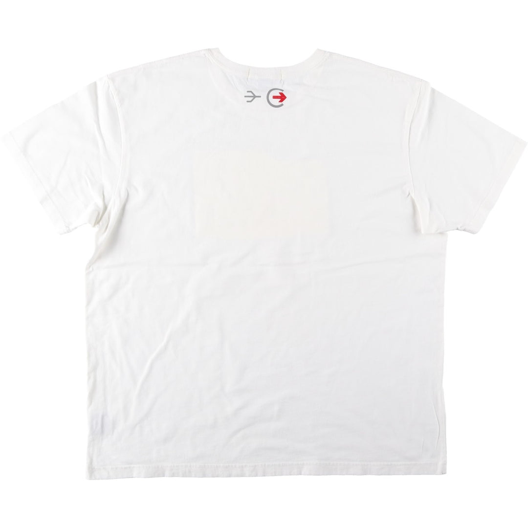 Ralph Lauren POLO SPORT Short-Sleeve T-Shirt with One-Point Logo, Men's Size XL (approx.) cotton white type Vintage Second Hand