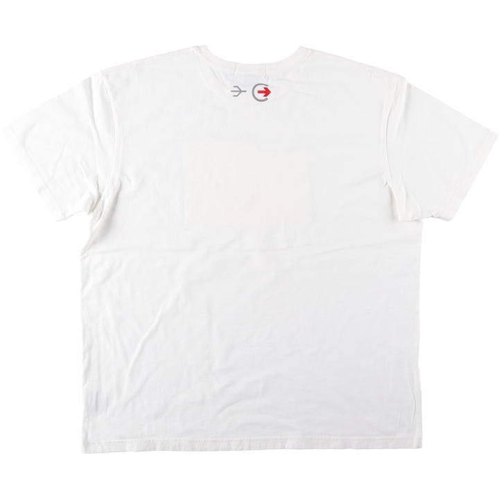 Ralph Lauren POLO SPORT Short-Sleeve T-Shirt with One-Point Logo, Men's Size XL (approx.) cotton white type Vintage Second Hand