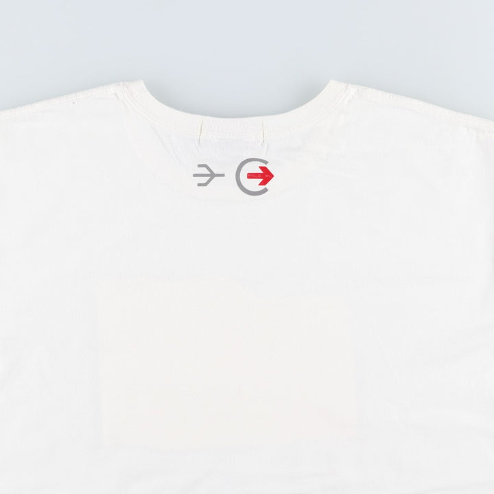 Ralph Lauren POLO SPORT Short-Sleeve T-Shirt with One-Point Logo, Men's Size XL (approx.) cotton white type Vintage Second Hand