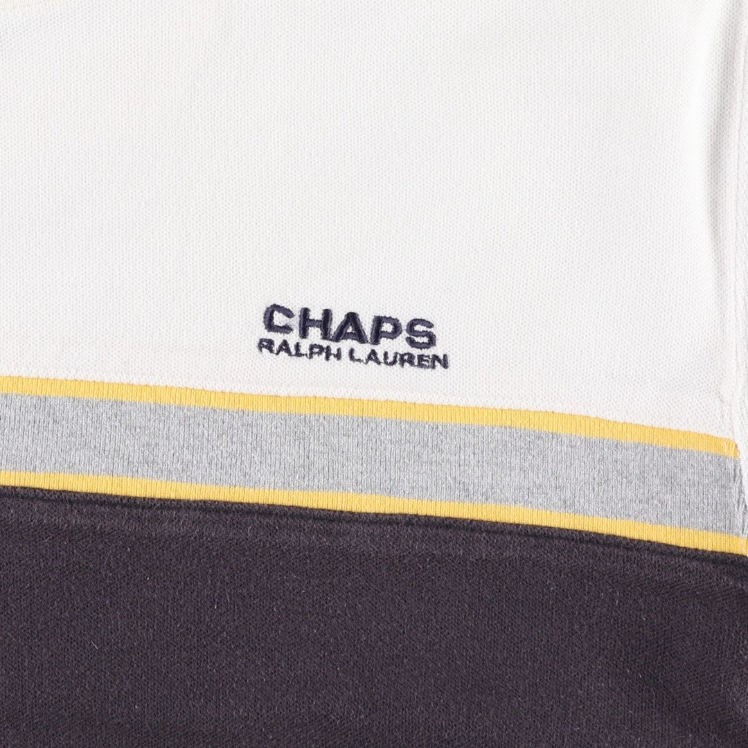Ralph Lauren CHAPS Short-Sleeve Logo T-Shirt, Men's Size M (approx.) cotton white type Vintage Second Hand