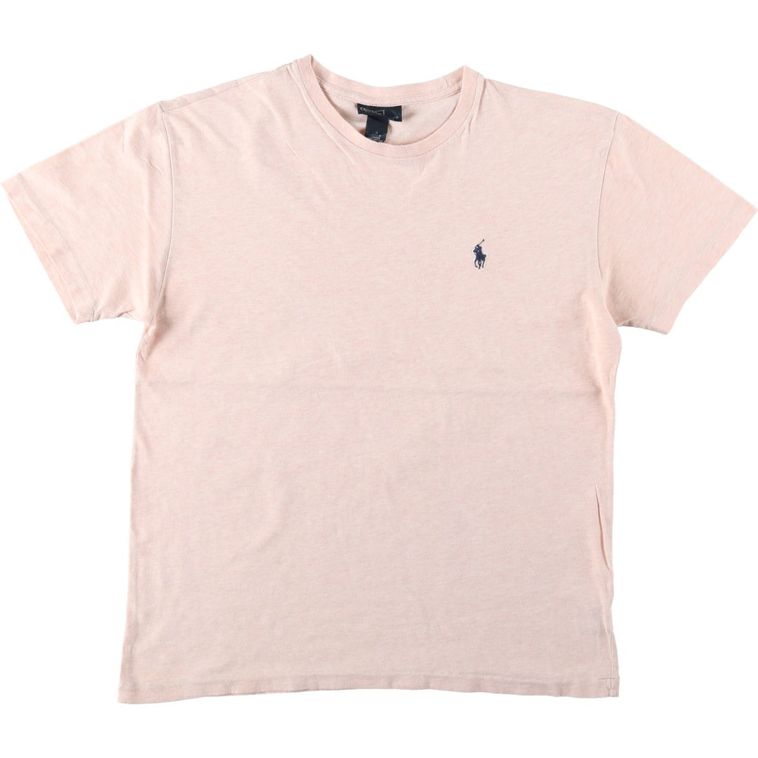 Ralph Lauren POLO by Ralph Lauren Short-Sleeve T-Shirt with One-Point Logo Pocket, Men's Size S (approx.) cotton Beige type Vintage Second Hand