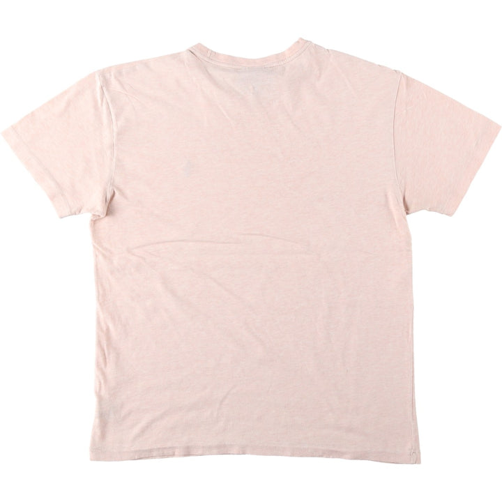 Ralph Lauren POLO by Ralph Lauren Short-Sleeve T-Shirt with One-Point Logo Pocket, Men's Size S (approx.) cotton Beige type Vintage Second Hand