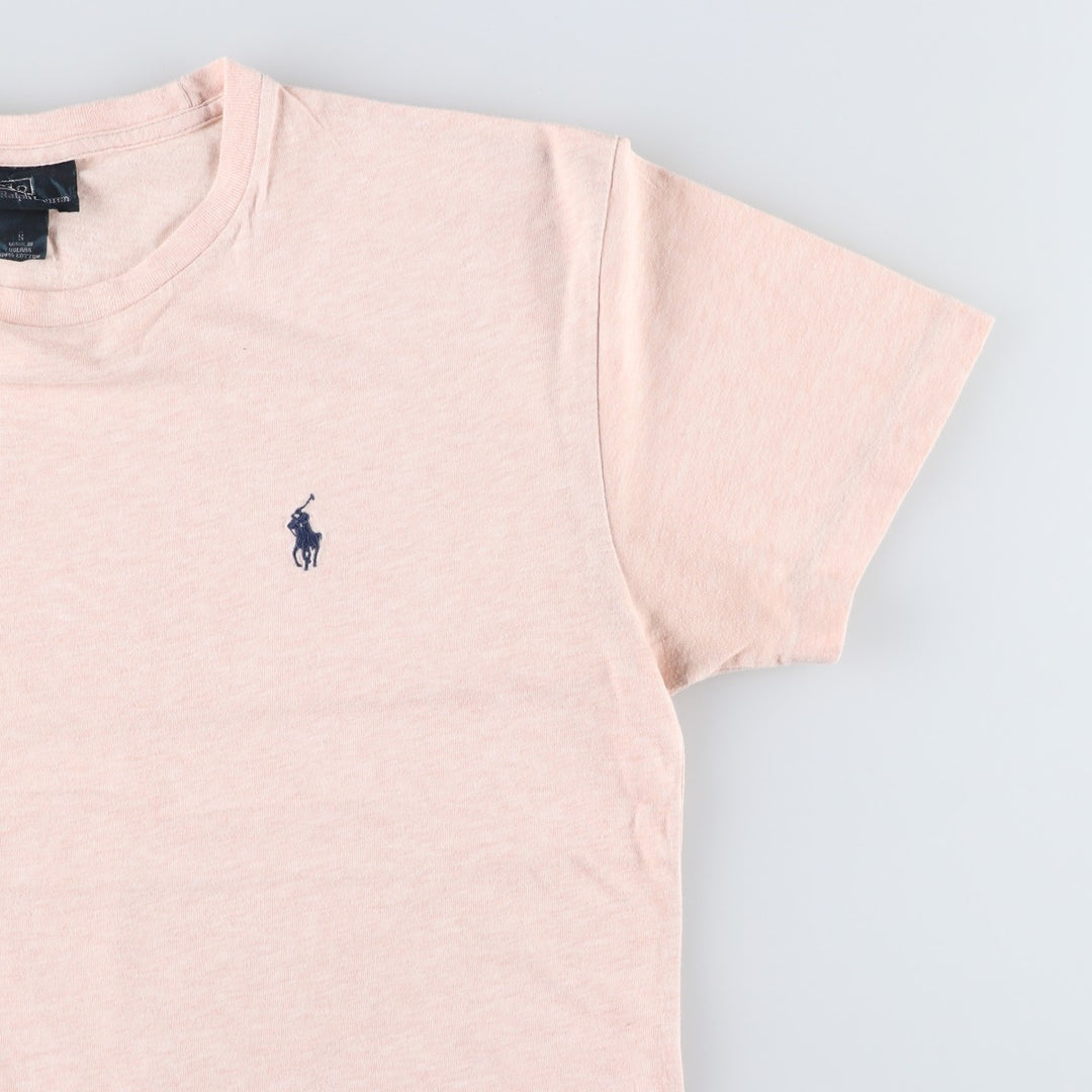 Ralph Lauren POLO by Ralph Lauren Short-Sleeve T-Shirt with One-Point Logo Pocket, Men's Size S (approx.) cotton Beige type Vintage Second Hand