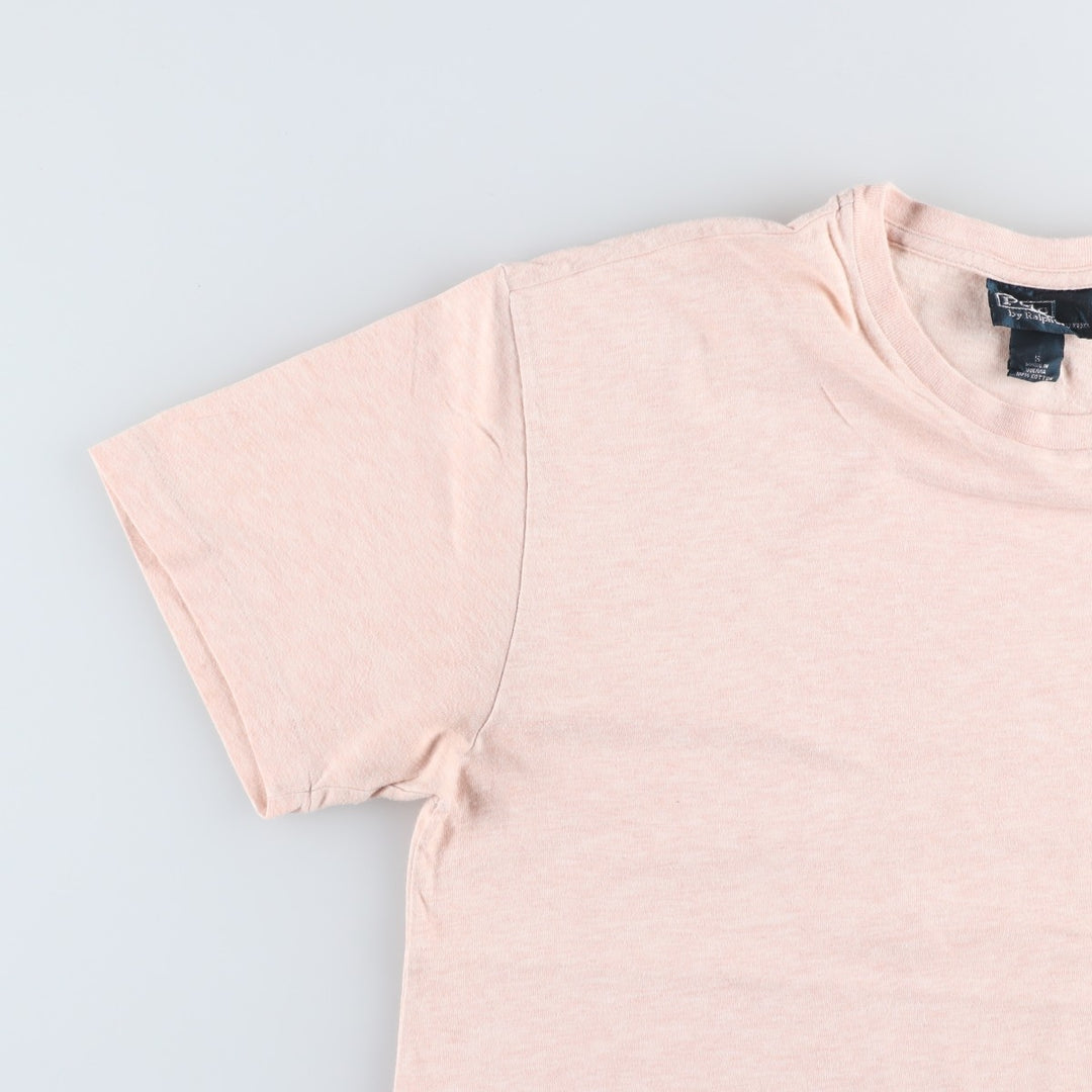 Ralph Lauren POLO by Ralph Lauren Short-Sleeve T-Shirt with One-Point Logo Pocket, Men's Size S (approx.) cotton Beige type Vintage Second Hand