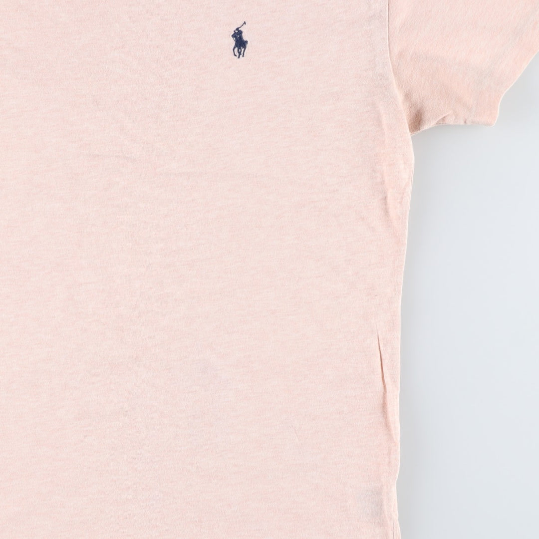 Ralph Lauren POLO by Ralph Lauren Short-Sleeve T-Shirt with One-Point Logo Pocket, Men's Size S (approx.) cotton Beige type Vintage Second Hand