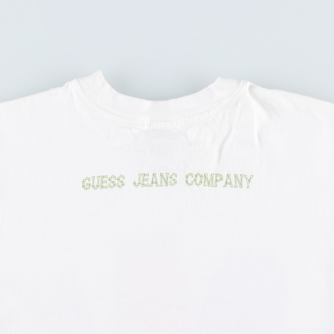 90'S Guess Short-Sleeve Printed T-Shirt, Men's Size S (Equivalent), Vintage cotton white type Vintage Second Hand