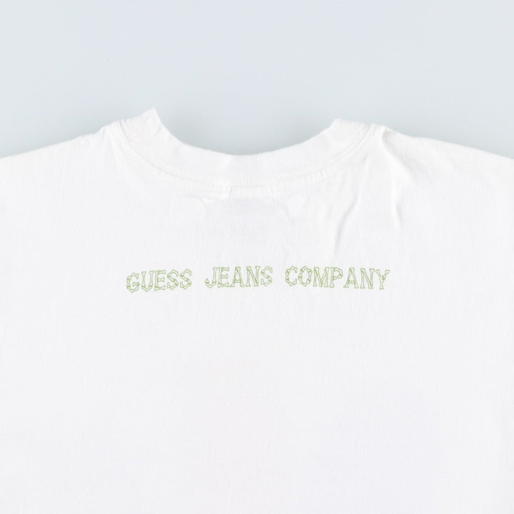 90'S Guess Short-Sleeve Printed T-Shirt, Men's Size S (Equivalent), Vintage cotton white type Vintage Second Hand