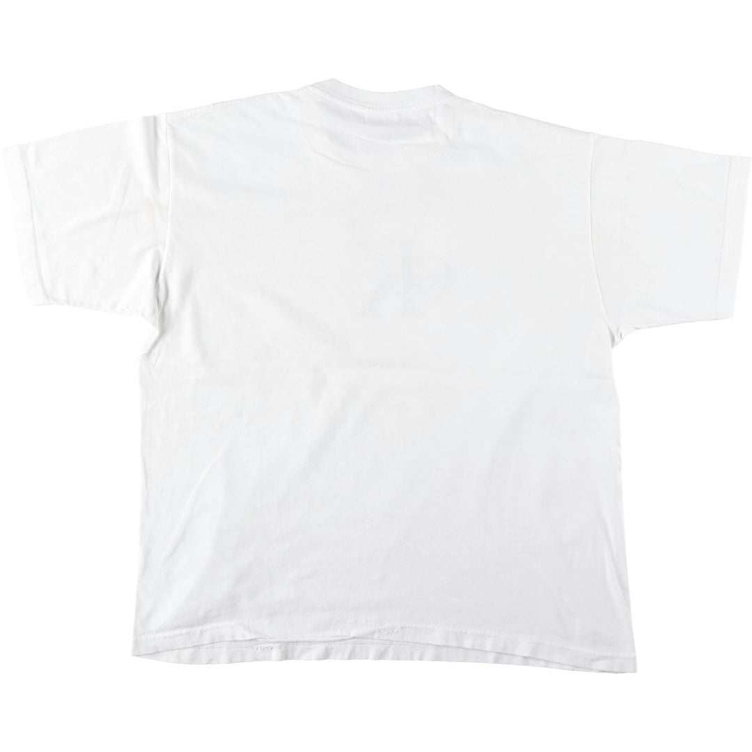 90'S Calvin Klein JEANS Short Sleeve Logo T-Shirt Made in USA Men's XL Vintage cotton white type Vintage Second Hand