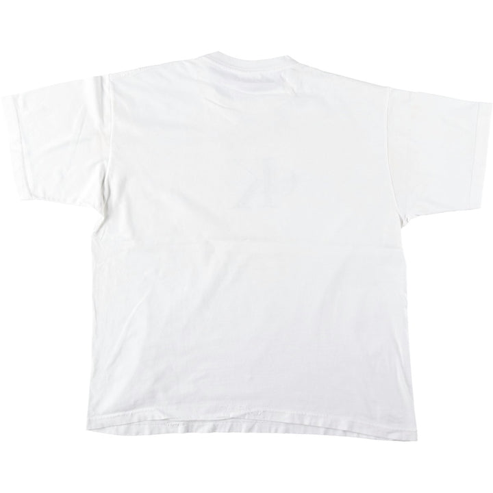 90'S Calvin Klein JEANS Short Sleeve Logo T-Shirt Made in USA Men's XL Vintage cotton white type Vintage Second Hand