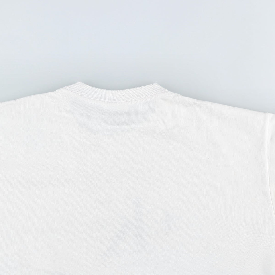 90'S Calvin Klein JEANS Short Sleeve Logo T-Shirt Made in USA Men's XL Vintage cotton white type Vintage Second Hand