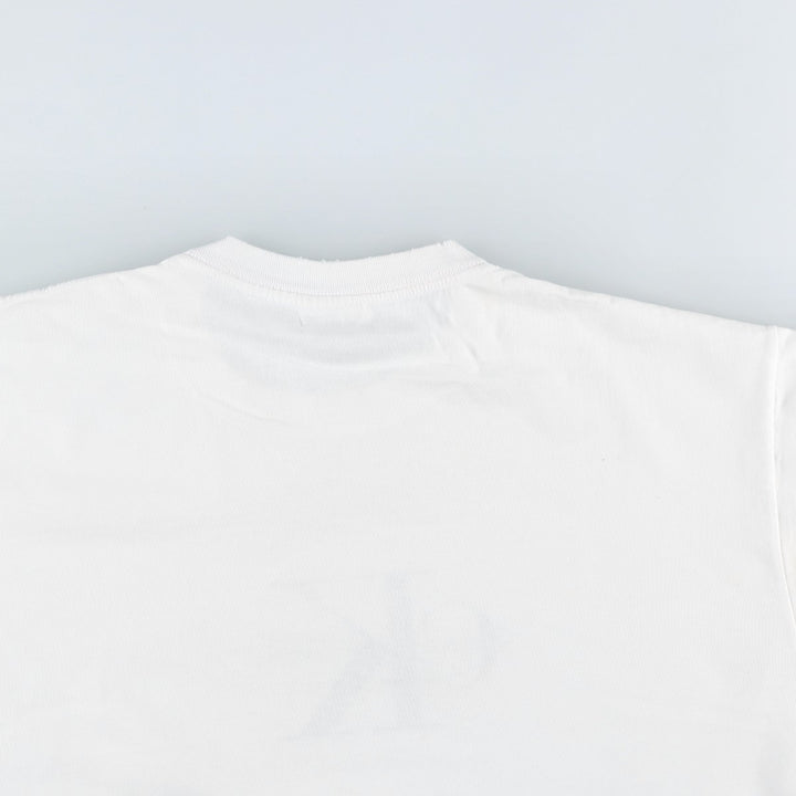 90'S Calvin Klein JEANS Short Sleeve Logo T-Shirt Made in USA Men's XL Vintage cotton white type Vintage Second Hand
