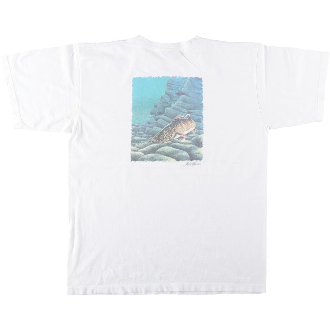 2000'S Woolrich Short-Sleeve Logo T-Shirt, Made in USA, Men's Size M (approx.) cotton white type Vintage Second Hand