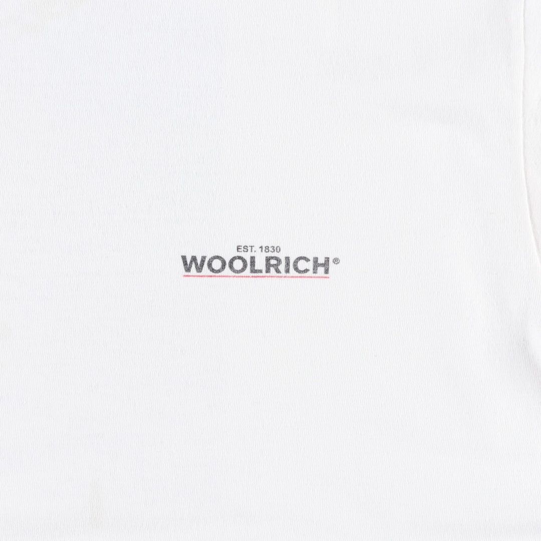 2000'S Woolrich Short-Sleeve Logo T-Shirt, Made in USA, Men's Size M (approx.) cotton white type Vintage Second Hand