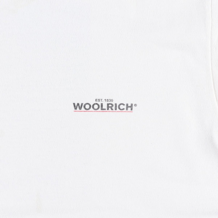 2000'S Woolrich Short-Sleeve Logo T-Shirt, Made in USA, Men's Size M (approx.) cotton white type Vintage Second Hand