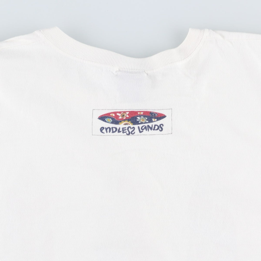 90'S GAP Old Gap Short-Sleeve Printed T-Shirt, Made in USA, Men's Size M (Equivalent), Vintage cotton white type Vintage Second Hand