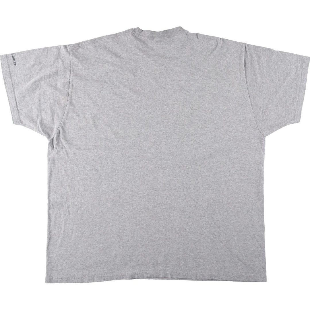 2000'S Ralph Lauren POLO JEANS COMPANY Short-Sleeve Logo T-Shirt, Men's Size XXL (approx.) cotton gray type Vintage Second Hand