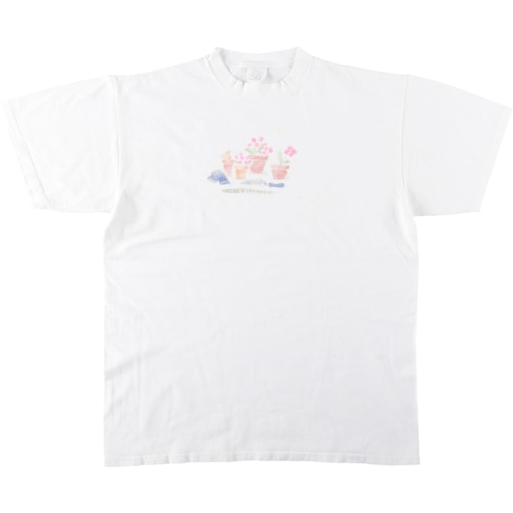 GHBass Short-Sleeve Printed T-Shirt, Made in USA, Men's Size M (approx.) cotton white type Vintage Second Hand