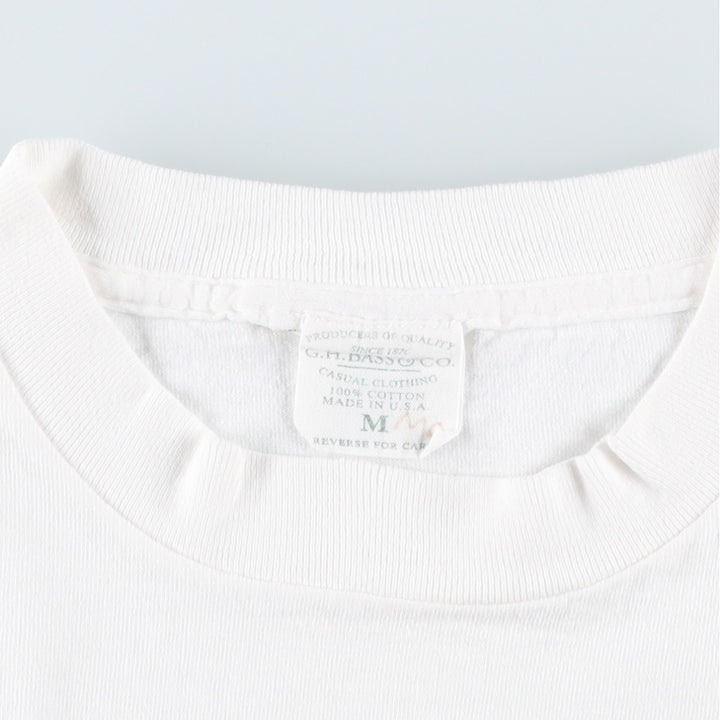 GHBass Short-Sleeve Printed T-Shirt, Made in USA, Men's Size M (approx.) cotton white type Vintage Second Hand