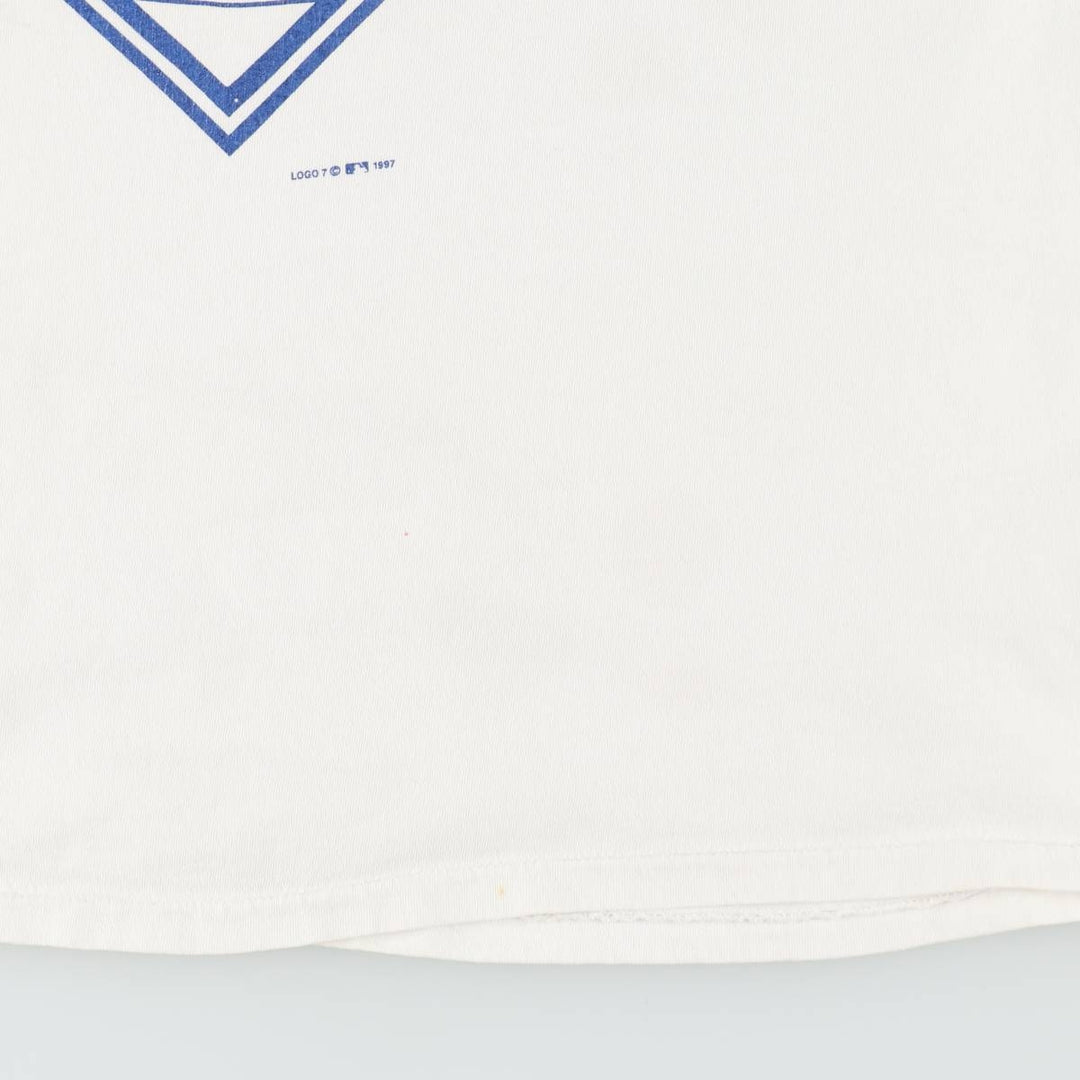 90'S Logo 7 MLB All-Star Game 1997 Sports Print T-Shirt, Men's XL (approx.), Vintage cotton white type Vintage Second Hand