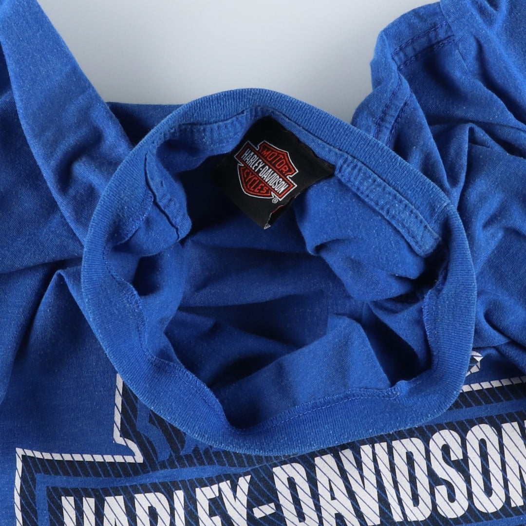 Large size Harley-Davidson motorcycle bike t-shirt, men's equivalent to XXXL. unclear blue type Vintage Second Hand
