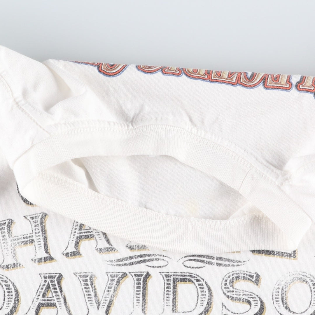 Harley-Davidson Motorcycle T-shirt, Men's Size M (approx.) unclear white type Vintage Second Hand