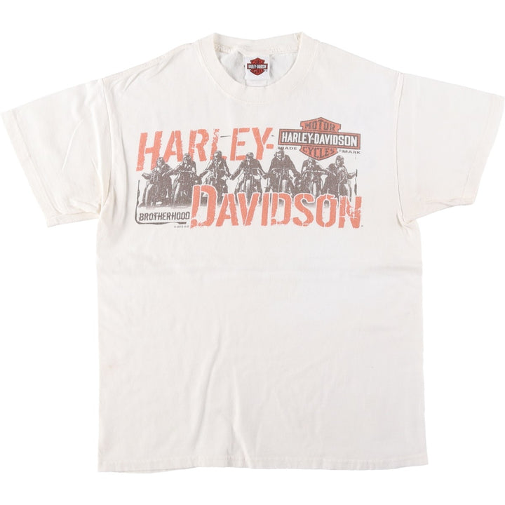 Harley-Davidson Motorcycle Bike T-shirt, Men's Medium cotton white type Vintage Second Hand