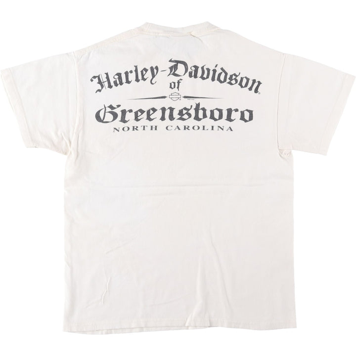 Harley-Davidson Motorcycle Bike T-shirt, Men's Medium cotton white type Vintage Second Hand
