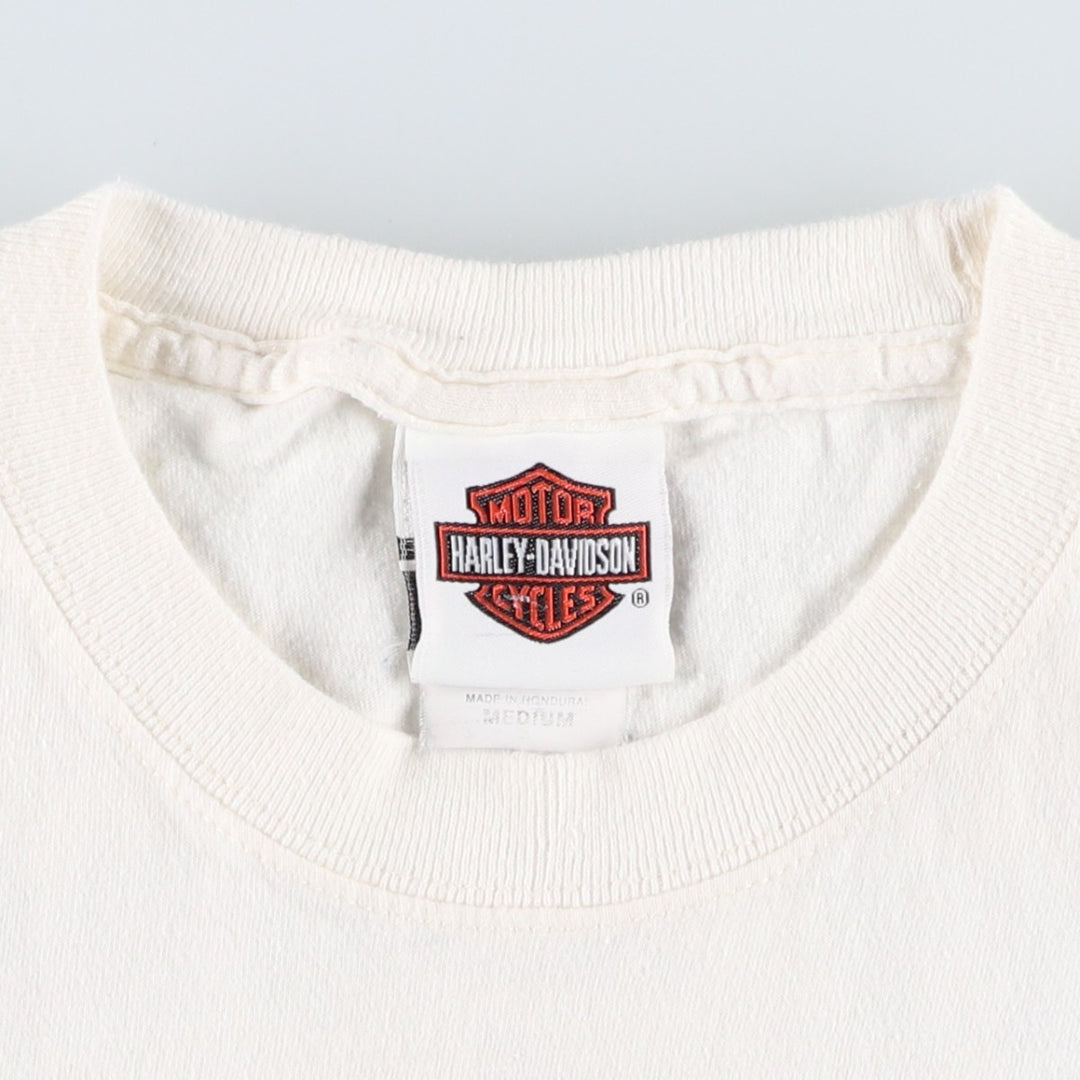 Harley-Davidson Motorcycle Bike T-shirt, Men's Medium cotton white type Vintage Second Hand