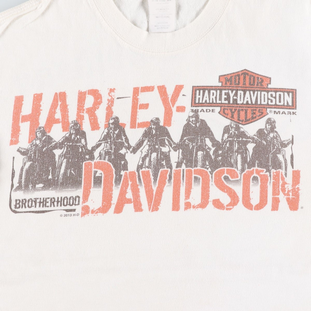 Harley-Davidson Motorcycle Bike T-shirt, Men's Medium cotton white type Vintage Second Hand